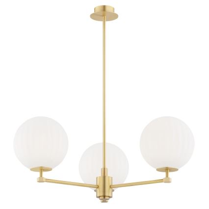 Argon 6307 - Ripplühter PALOMA 3xE14/7W/230V kuldne/valge