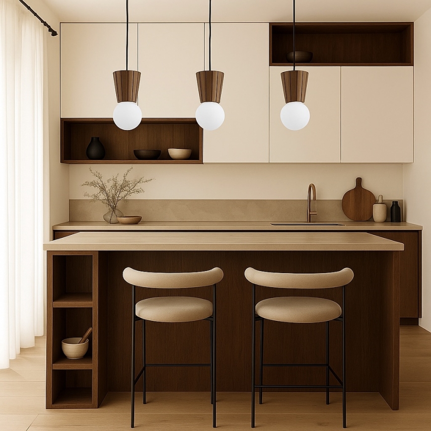 Argon 6358 - VOLANTE pruun vannitoa rippvalgusti kaabliga, 3xG9/6W/230V, IP44