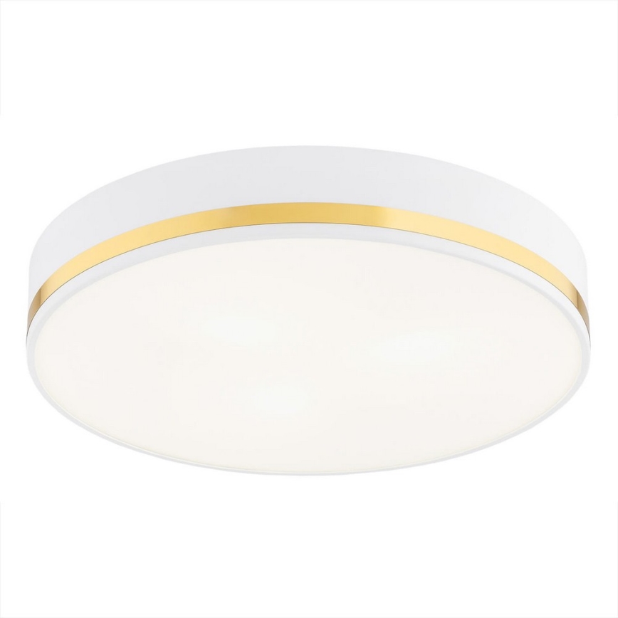 Argon 7034 - Laevalgusti AMORE 2xE27/15W/230V diameeter 25 cm valge/kuldne