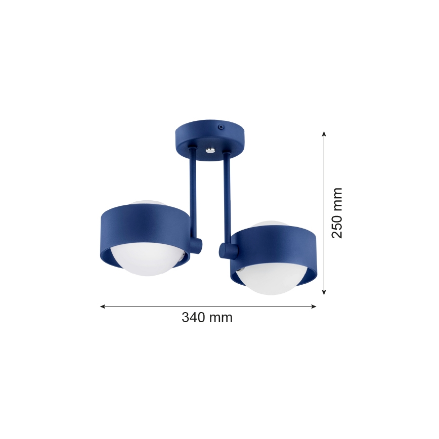 Argon 7090 - Lühter MASSIMO PLUS 2xG9/6W/230V sinine
