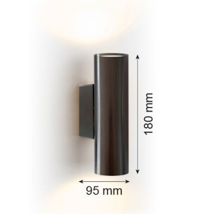 Argon 7231 - Seinavalgusti MITOS PLUS 2xGU10/5W/230V must