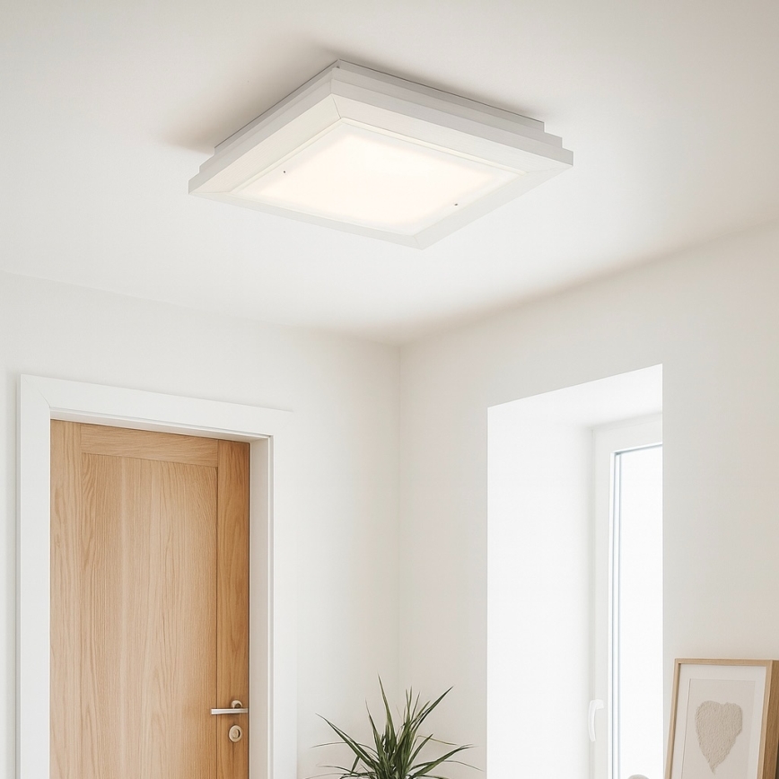 Argon 7266 - Laelamp TABOR 2xE27/15W/230V 32x32 cm valge