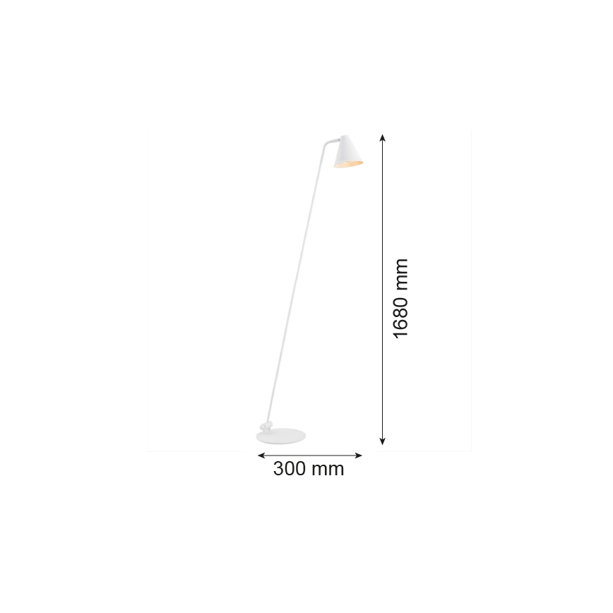 Argon 8001 - Põrandalamp AVALONE 1xE27/15W/230V valge
