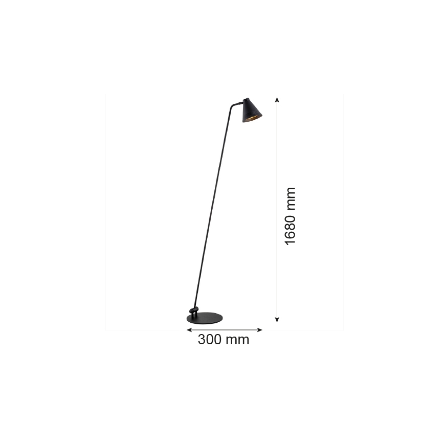 Argon 8003 - Põrandalamp AVALONE 1xE27/15W/230V must