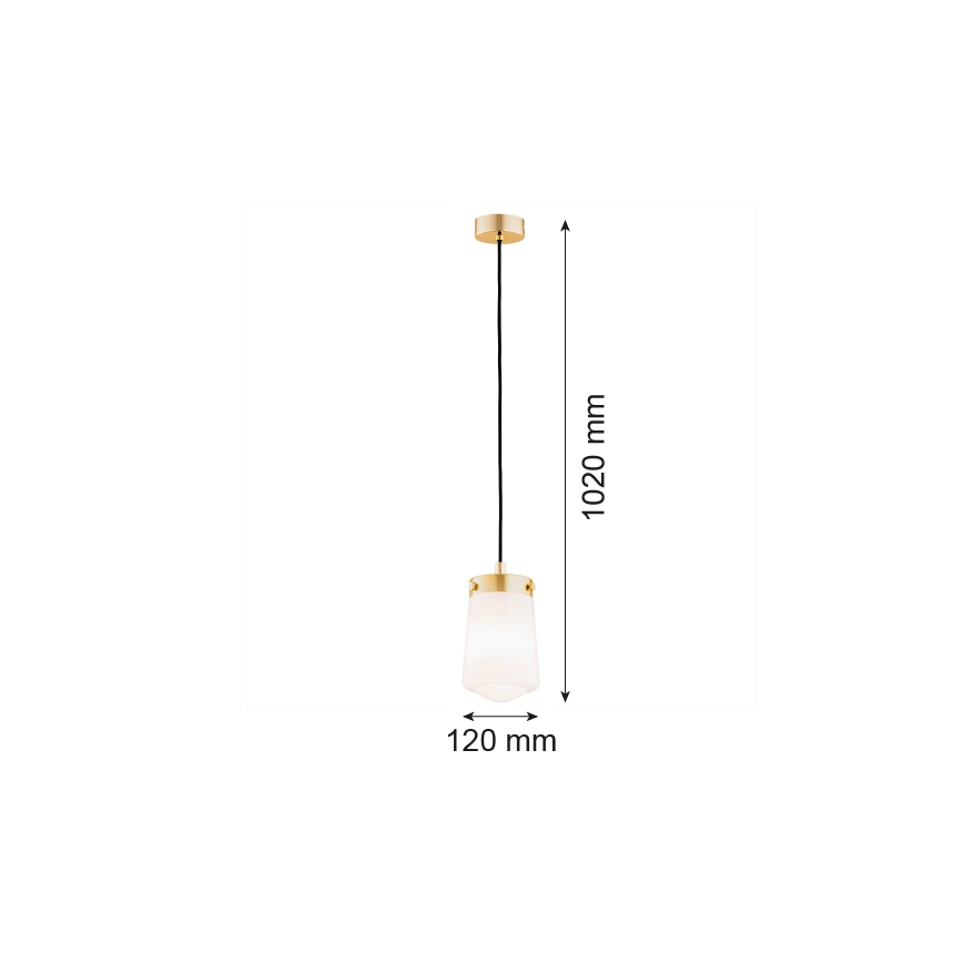 Argon 8004 - Lühter PASADENA 1xE27/15W/230V kuldne/valge
