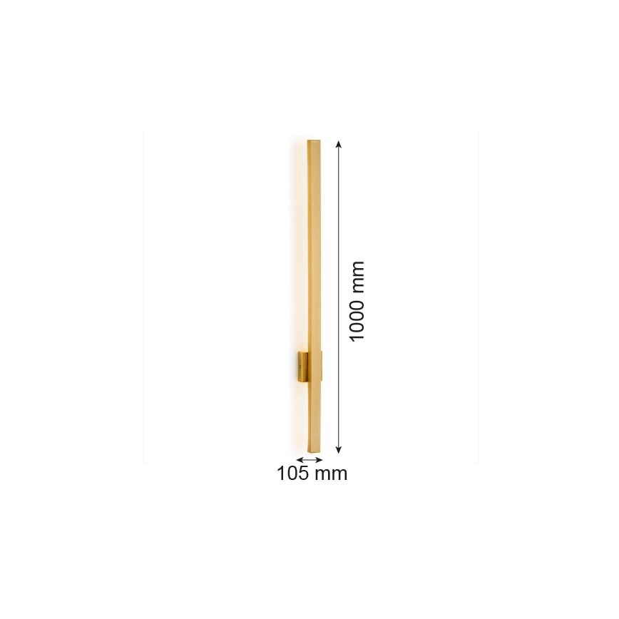 Argon 8053 - LED Seinavalgusti ASSE LED/10W/230V kuldne