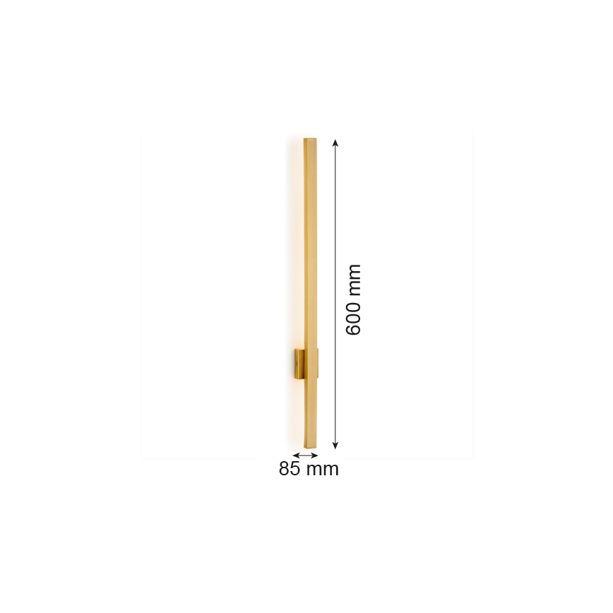Argon 8063 - LED Seinavalgusti ASSE LED/6W/230V kuldne