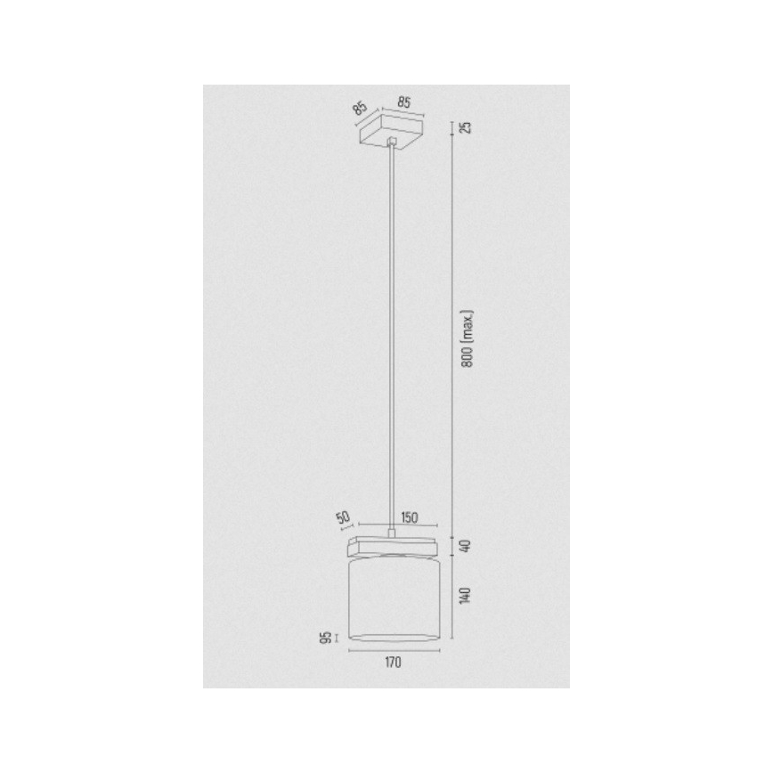 Argon 8276 - Lühter CANOA 1xE27/15W/230V must