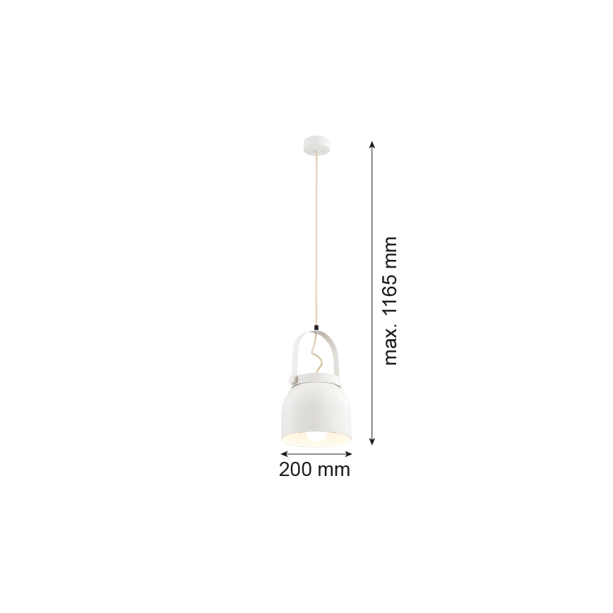 Argon 8280 - Lühter LOGAN 1xE27/15W/230V d. 20 cm valge