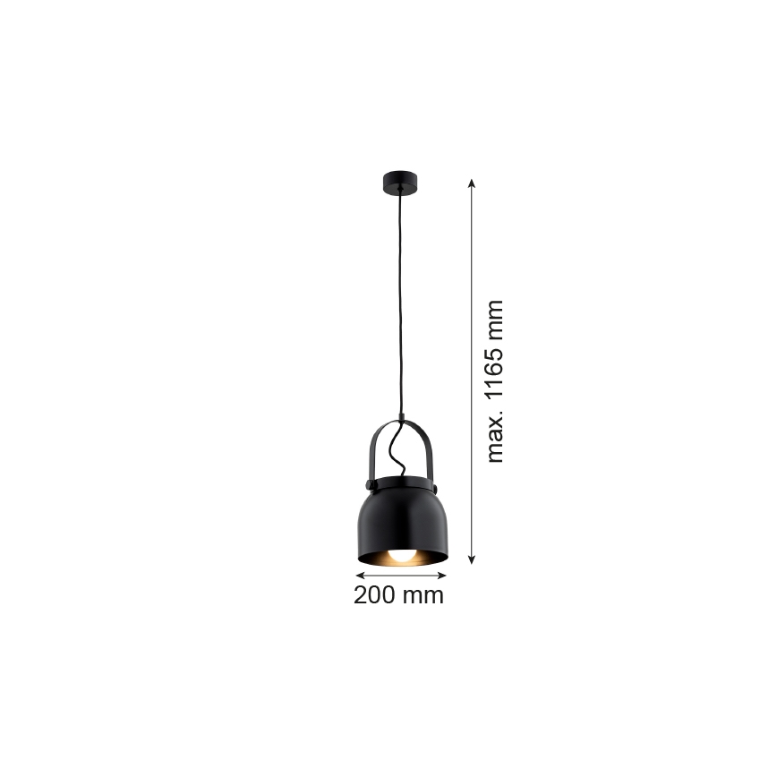 Argon 8281 - Lühter LOGAN 1xE27/15W/230V d. 20 cm must