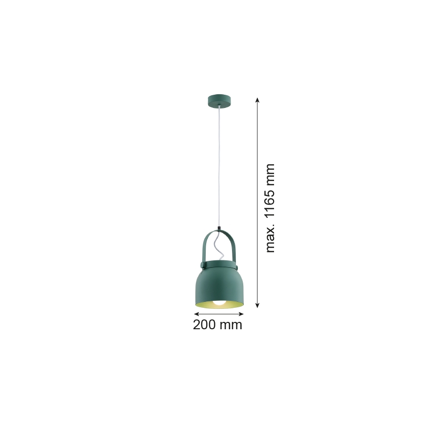 Argon 8283 - Lühter LOGAN 1xE27/15W/230V d. 20 cm roheline