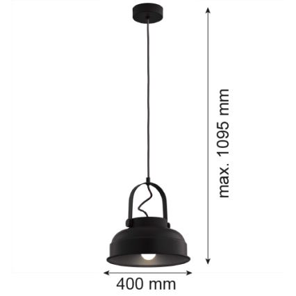 Argon 8285 - Lühter DAKOTA 1xE27/15W/230V must