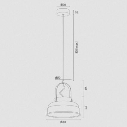 Argon 8285 - Lühter DAKOTA 1xE27/15W/230V must