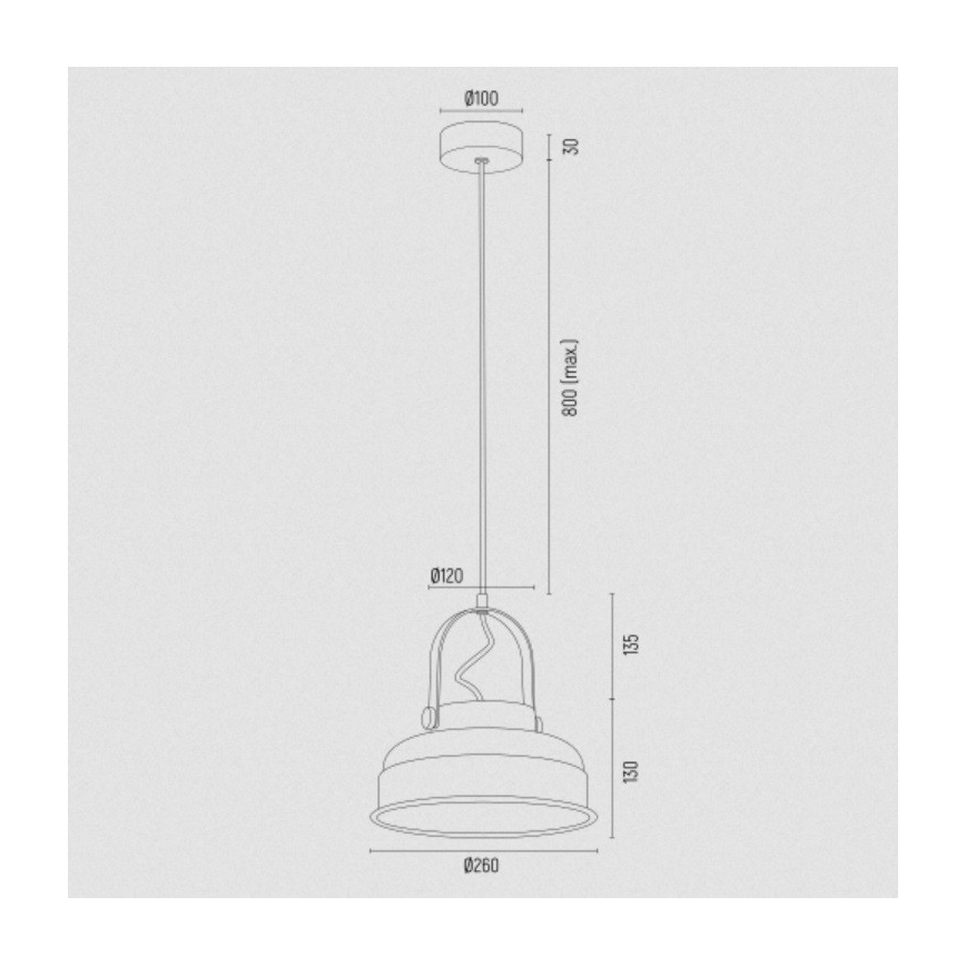 Argon 8285 - Lühter DAKOTA 1xE27/15W/230V must
