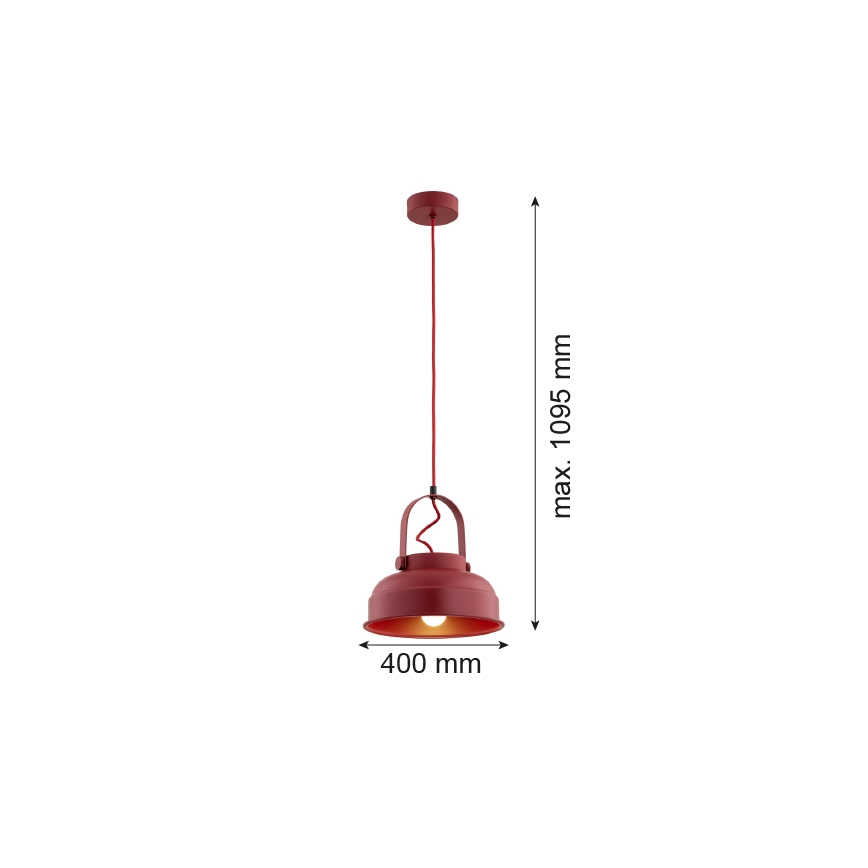 Argon 8286 - Lühter DAKOTA 1xE27/15W/230V punane