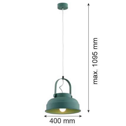 Argon 8287 - Lühter DAKOTA 1xE27/15W/230V roheline