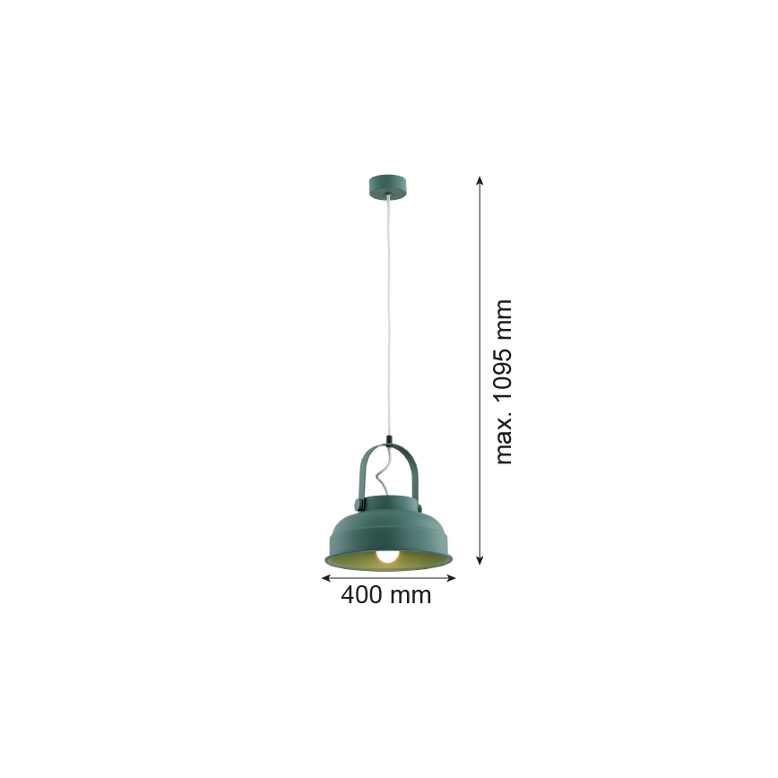 Argon 8287 - Lühter DAKOTA 1xE27/15W/230V roheline