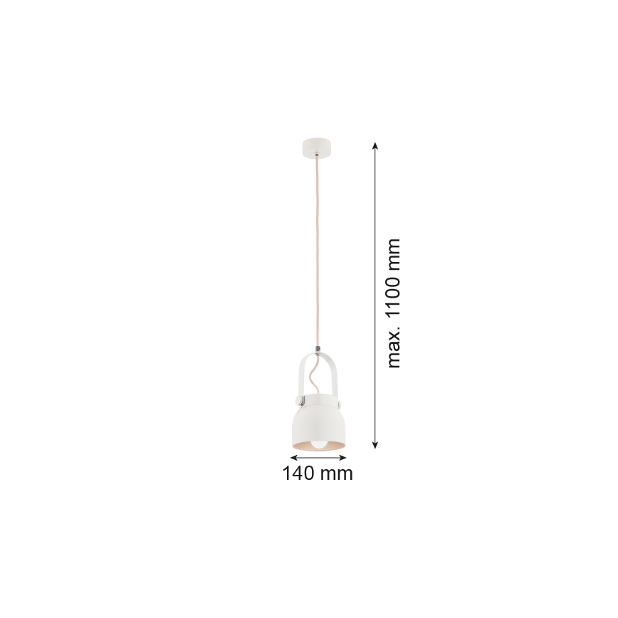 Argon 8290 - Lühter LOGAN 1xE27/15W/230V d. 14 cm valge