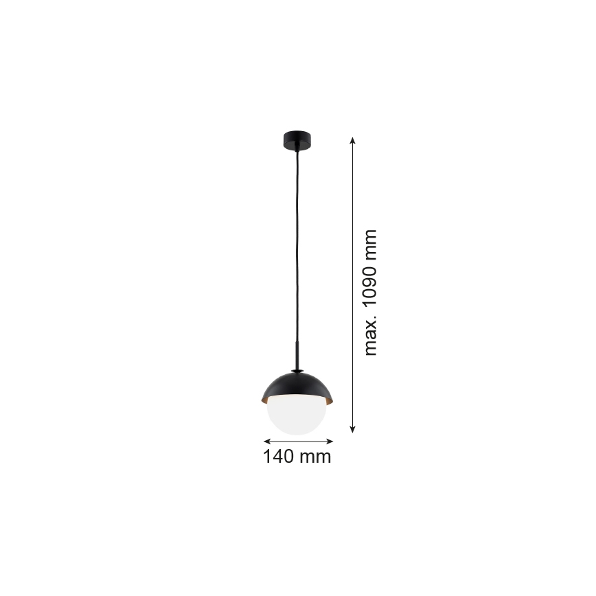 Argon 8295 - Lühter CAPPELLO 1xE27/15W/230V must