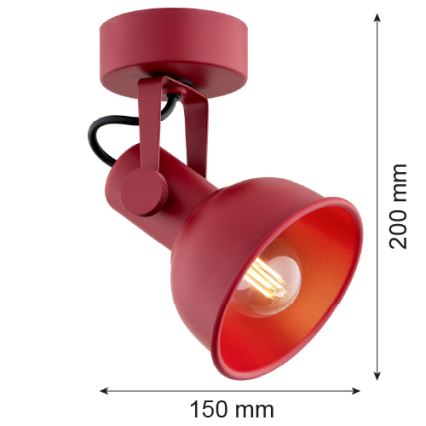 Argon 8298 - Kohtvalgusti LENORA 1xE14/7W/230V punane