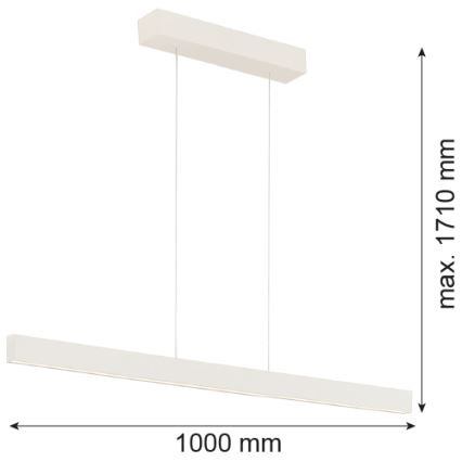 Argon 8302 - LED Lühter BALANS LED/35W/230V 3000K kreemikas