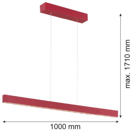 Argon 8304 - LED Lühter BALANS LED/35W/230V 3000K punane