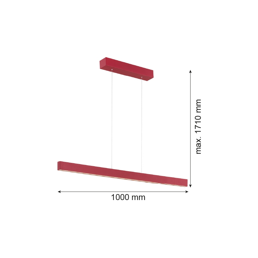 Argon 8304 - LED Lühter BALANS LED/35W/230V 3000K punane
