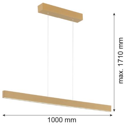 Argon 8306 - LED Lühter BALANS LED/35W/230V 3000K kuldne