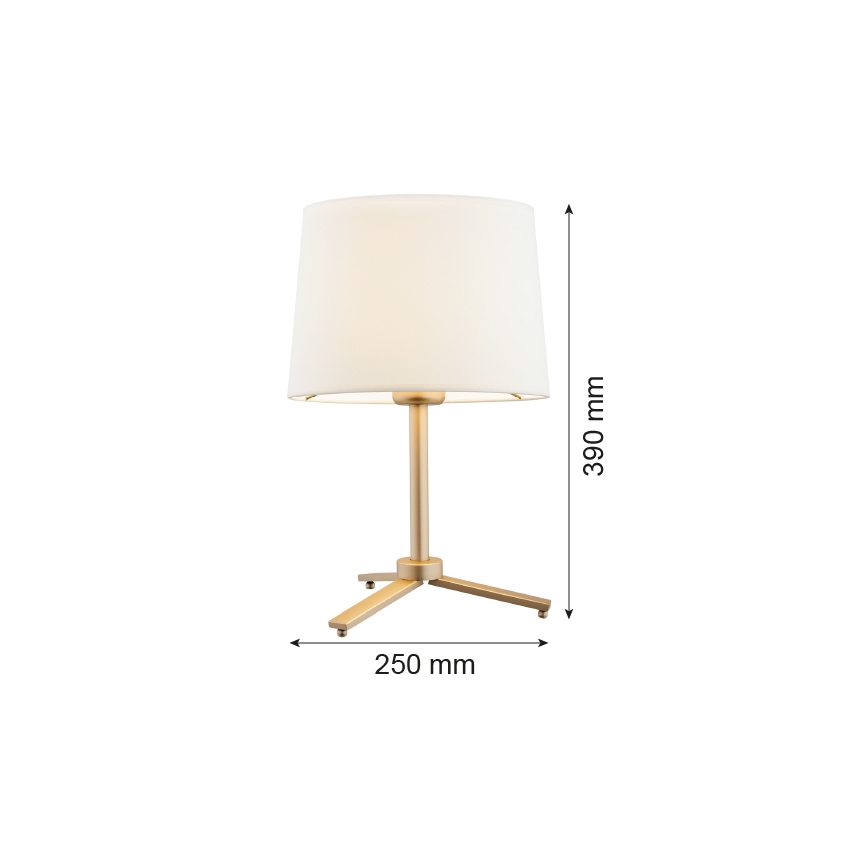 Argon 8318 - Laualamp CAVALINO 1xE27/15W/230V 39 cm kreemikas/kuldne