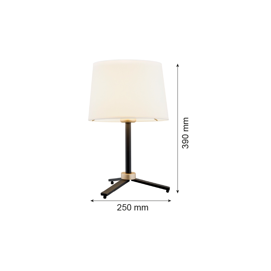 Argon 8319 - Laualamp CAVALINO 1xE27/15W/230V 39 cm kreemikas/must