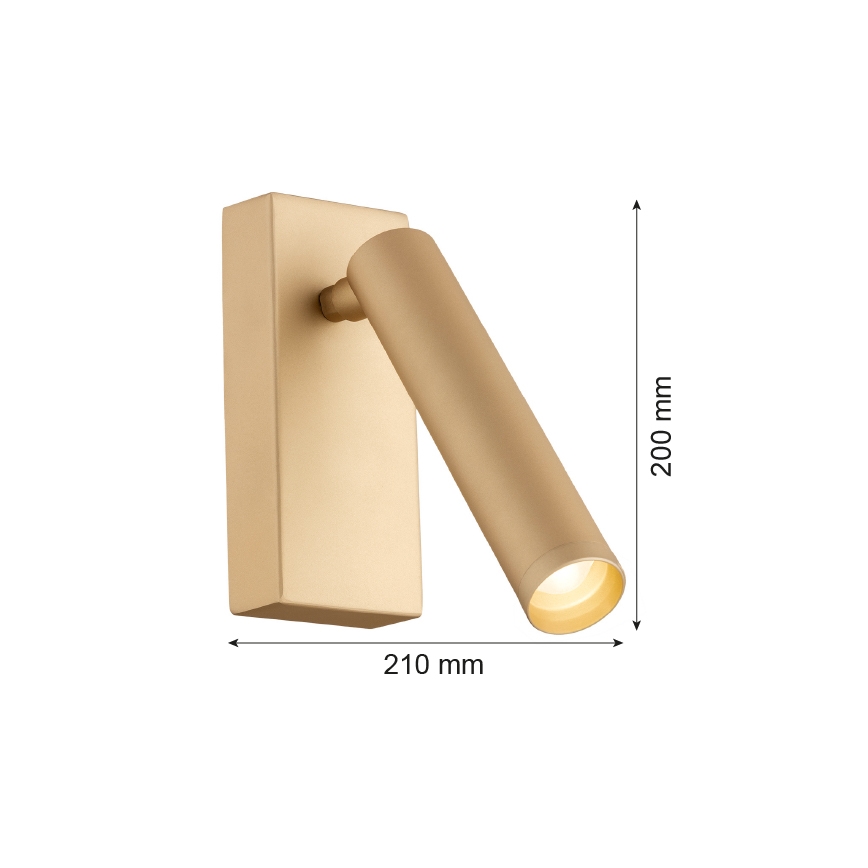 Argon 8326 - LED Kohtvalgusti seinale RIO LED/4,2W/230V 3000K kuldne