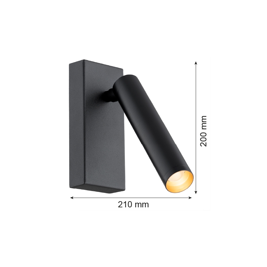 Argon 8328 - LED Kohtvalgusti seinale RIO LED/4,2W/230V 3000K must