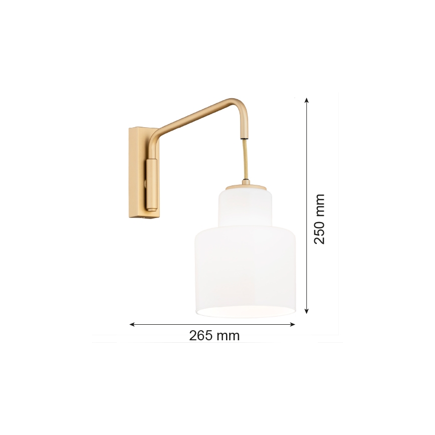 Argon 8371 - Seinavalgusti DIUNA 1xE27/15W/230V kuldne