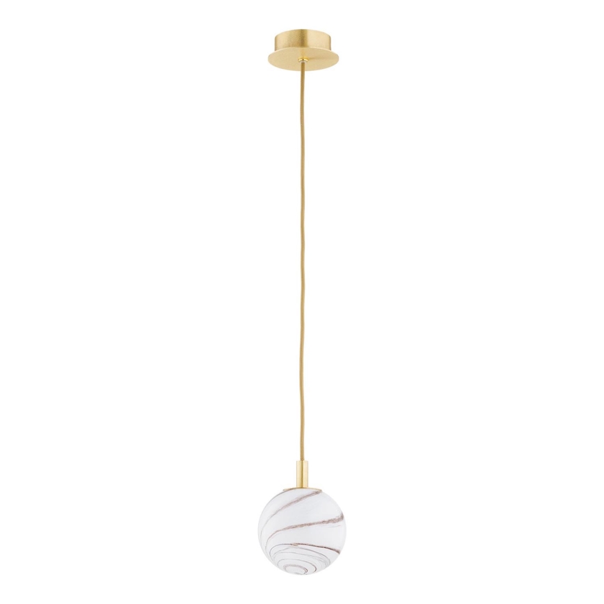 Argon 8450 - Lühter ALMIROS 1xE14/7W/230V d. 12 cm alabaster kuldne