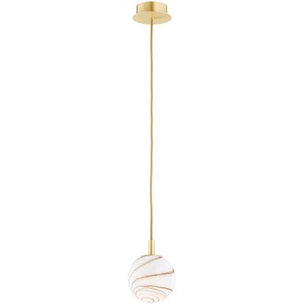 Argon 8450 - Lühter ALMIROS 1xE14/7W/230V d. 12 cm alabaster kuldne