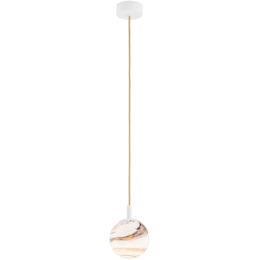Argon 8451 - Lühter ALMIROS 1xE14/7W/230V d. 12 cm alabaster valge/kuldne