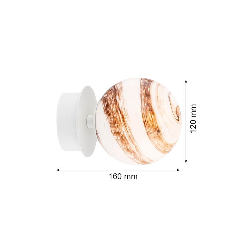 Argon 8454 - Seinavalgusti FABIO 1xE14/7W/230V alabaster valge