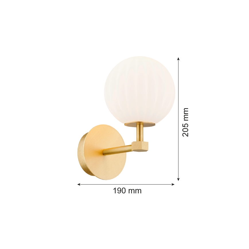 Argon 8502 - Seinavalgusti PALOMA 1xE14/7W/230V kuldne/valge