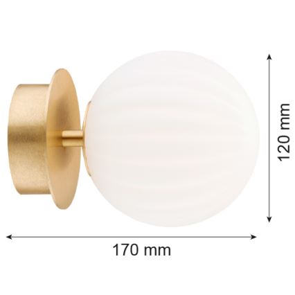 Argon 8504 - Seinavalgusti PALOMA 1xE14/7W/230V kuldne/valge