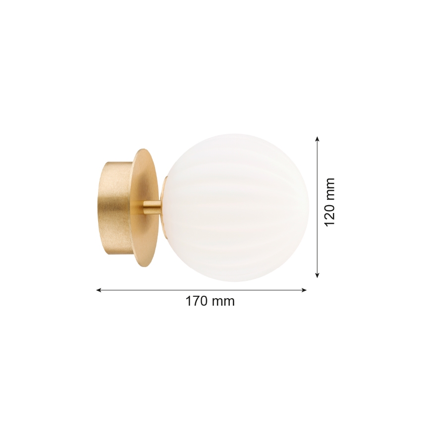 Argon 8504 - Seinavalgusti PALOMA 1xE14/7W/230V kuldne/valge