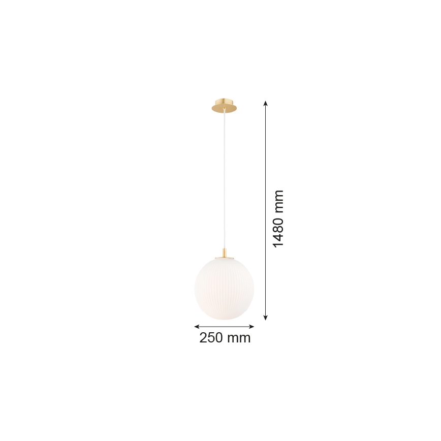 Argon 8507 - Lühter PALOMA 1xE27/15W/230V d. 25 cm kuldne/valge