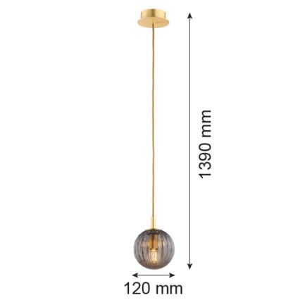 Argon 8512 - Lühter PALOMA 1xE14/7W/230V d. 12 cm kuldne/must