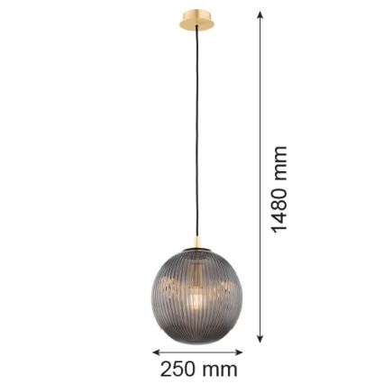 Argon 8513 - Lühter PALOMA 1xE27/15W/230V d. 25 cm kuldne/must