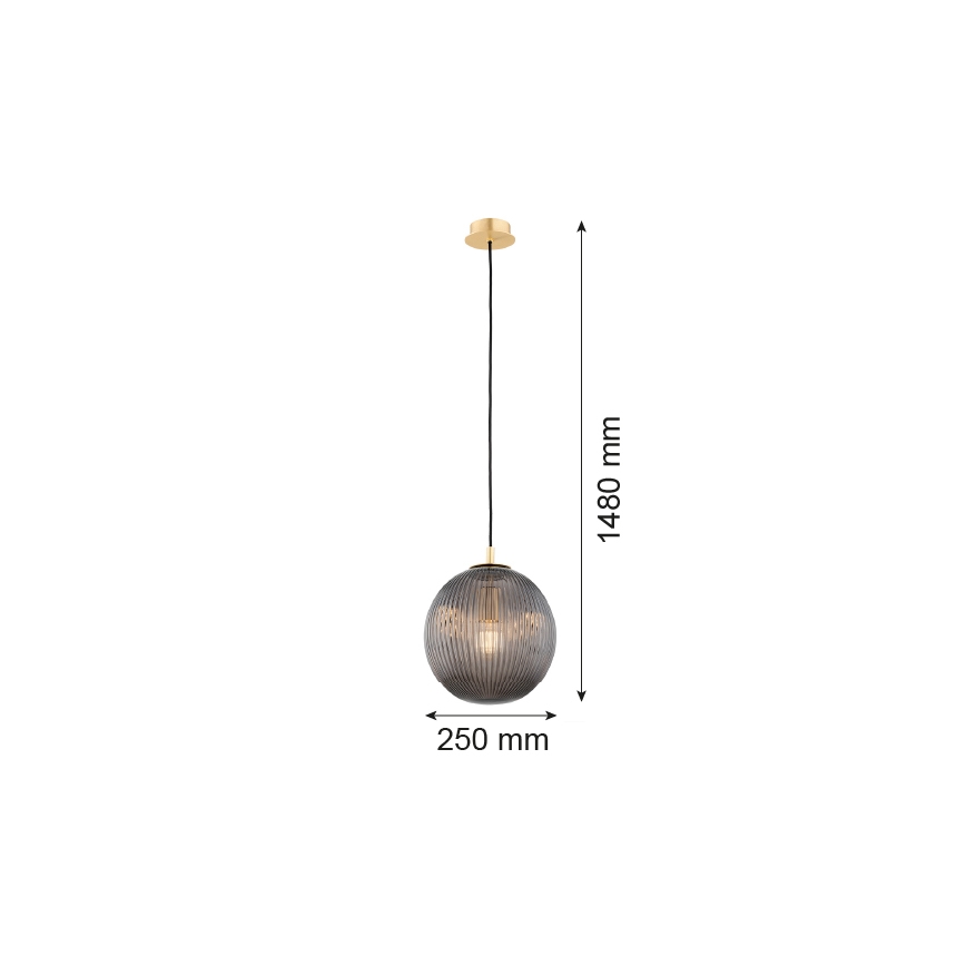 Argon 8513 - Lühter PALOMA 1xE27/15W/230V d. 25 cm kuldne/must