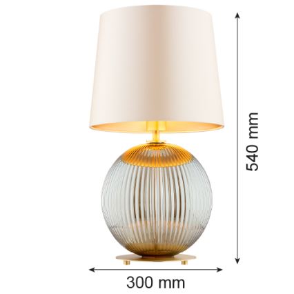 Argon 8530 - Laualamp HAMILTON 1xE27/15W/230V 54 cm kreemikas/hall