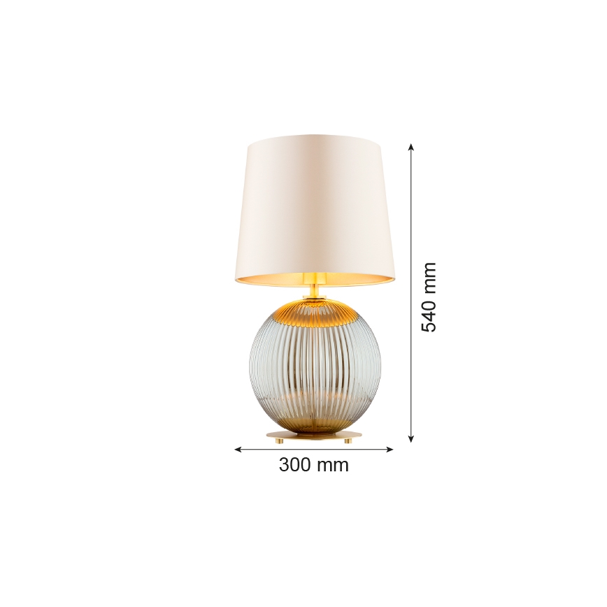 Argon 8530 - Laualamp HAMILTON 1xE27/15W/230V 54 cm kreemikas/hall
