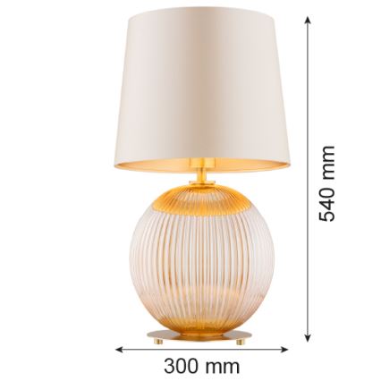 Argon 8535 - Laualamp HAMILTON 1xE27/15W/230V 54 cm kreemikas/beež