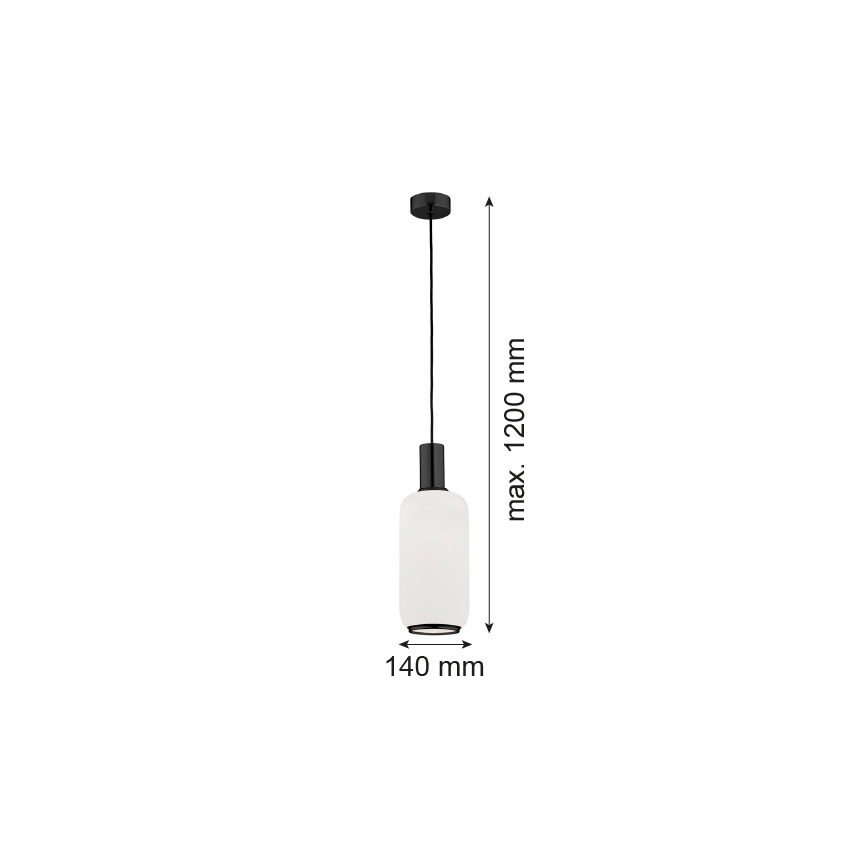 Argon 8563 - Lühter SAGUNTO PLUS 1xE27/15W/230V d. 14 cm must