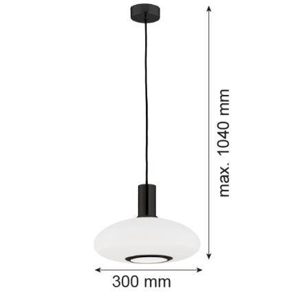 Argon 8565 - Lühter SAGUNTO PLUS 1xE27/15W/230V d. 30 cm must