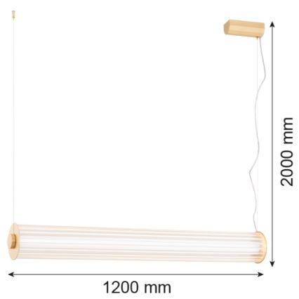 Argon 8624 - LED Lühter HAMPTON LED/90W/230V 3000K 120 cm messing